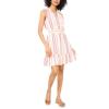 Vince Camuto Women’s V Neck Smocked Waist Mini Dress(Tangerine)