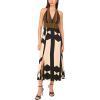 Vince Camuto Women’s V-Neck Barback Maxi Dress(Rich Black)
