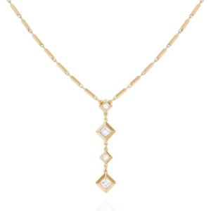 Vince Camuto Goldtone Chain Link Crystal Stone Pendant Necklace