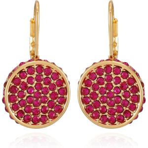 Vince Camuto Goldtone Fuschia Crystal Stone Drop Earrings