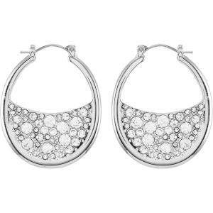 Vince Camuto Silvertone Rounded Hoop Earrings for Women