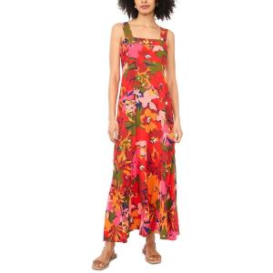 Vince Camuto Women’s Square Neck Maxi Dress(Lobster Red)