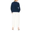 Vince Camuto Women’s Anchor Motifcrew Neck Long Sleeve Sweater(Classic Navy)