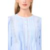 Vince Camuto Women’s Crew Neck Pleated Long Sleeve Blouse(Cool Lavender)