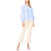 Vince Camuto Women’s Crew Neck Pleated Long Sleeve Blouse(Cool Lavender)