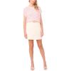 Vince Camuto Women’s Pointelle Crew Neck Short Sleeve Sweater(Pink Lilac)