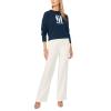 Vince Camuto Women’s Sardine Motifcrew Neck Long Sleeve Sweater(Classic Navy)
