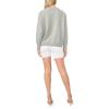 Vince Camuto Women’s Sparkler Motif Crew Neck Long Sleeve Sweater(Light Heather Grey)