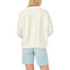 Vince Camuto Women’s Star Motif Crew Neck Long Sleeve Sweater(Antique White)