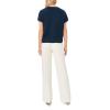 Vince Camuto Women’s Star Motif Crew Neck Short Sleeve Sweater(Classic Navy)