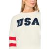 Vince Camuto Women’s USA Crew Neck Long Sleeve Sweater(Antique White)