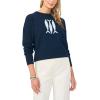 Vince Camuto Women’s Sardine Motifcrew Neck Long Sleeve Sweater(Classic Navy)