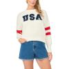 Vince Camuto Women’s USA Crew Neck Long Sleeve Sweater(Antique White)