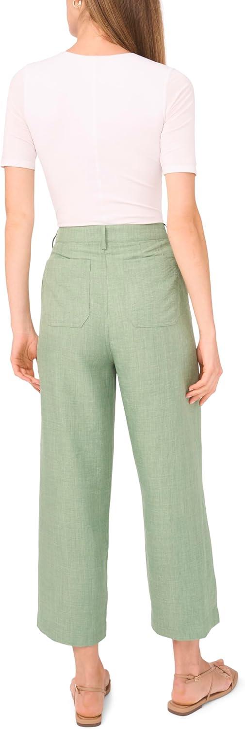 image:imageVince Camuto Womens Soft Twill Cropped Front Pocket PantsEucalyptus