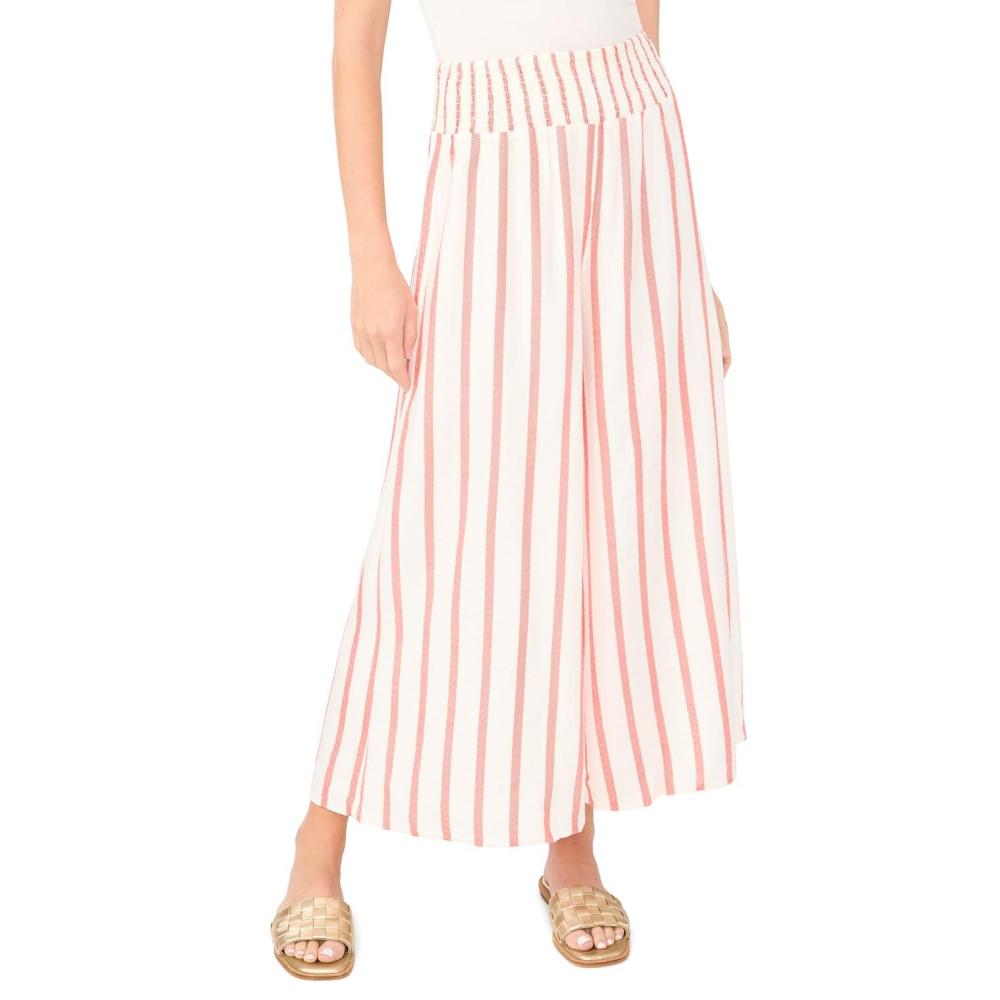 image:imageVince Camuto Womens Cropped Wide Leg PantRed Hot