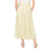 Vince Camuto Women’s Back Elastic Waist Flowy Maxi Skirt(Sage)