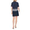 Vince Camuto Women’s Collar Button Down Short Sleeve Shirt(Classic Navy)