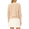 Vince Camuto Women’s Cropped Fringe Jacket(Camel)