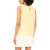 Vince Camuto Women’s Embroidery Tencel Side Vent Tank Top(Lemon Cream)