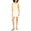 Vince Camuto Women’s Embroidery Tencel Side Vent Tank Top(Lemon Cream)