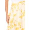 Vince Camuto Women’s Floral Pleated Straight Hem Maxi Skirt(New Ivory)