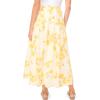 Vince Camuto Women’s Floral Pleated Straight Hem Maxi Skirt(New Ivory)