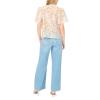 Vince Camuto Women’s Floral Print Tie Neck 3/4 Sleeve Blouse(Ultra White)