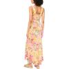 Vince Camuto Women’s Floral Smocked Back Maxi Dress(Plush Pink)