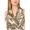 Vince Camuto Women’s Front Cross Over Wrap Sleeveless Tank Top(Burnt Olive)