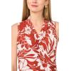 Vince Camuto Women’s Front Cross Over Wrap Sleeveless Tank Top(Rust)