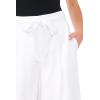 Vince Camuto Women’s Linen Wide Leg Tie Waist Pant(Ultra White)