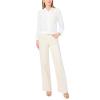 Vince Camuto Womens Longsleeve Buttondown W/Flower Applique Blouse(Ultra White)