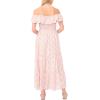 Vince Camuto Women’s Off-the-Shoulder Ruffle Tier Smocked Dress(Rose Hip)