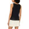 Vince Camuto Women’s Pointelle Sleeveless Tank Top(Rich Black)
