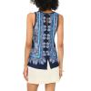 Vince Camuto Women’s Printed Sleeveless Tank Top(Classic Navy)