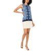 Vince Camuto Women’s Printed Sleeveless Tank Top(Classic Navy)
