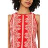 Vince Camuto Women’s Printed Sleeveless Tank Top(Lobster Red)