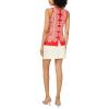Vince Camuto Women’s Printed Sleeveless Tank Top(Lobster Red)