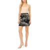 Vince Camuto Women’s Printed a Line Mini Skirt(Rich Black)