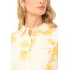 Vince Camuto Women’s Sleeveless Floral Collared Patch Pocket Button Up Dress(New Ivory)