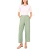 Vince Camuto Women’s Soft Twill Cropped Front Pocket Pants(Eucalyptus)