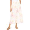Vince Camuto Women’s Floral Pleated Straight Hem Maxi Skirt(Lemon Cream)