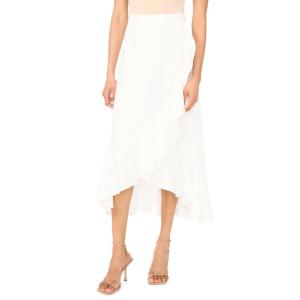Vince Camuto Women’s Ruffled Maxi Wrap Skirt(New Ivory)