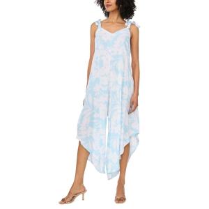 Vince Camuto Women’s Tie Strap Sleeveless Wide Leg Jumpsuit(Blue Cloud)