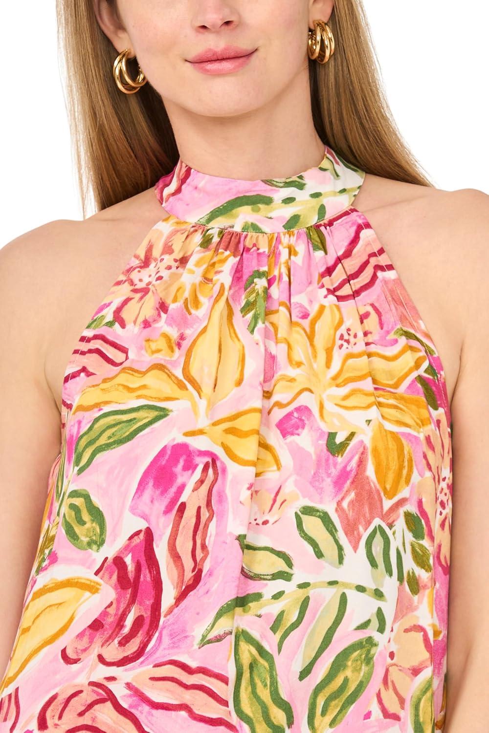 image:imageVince Camuto Womens Halter Tie Back Maxi DressPlush Pink