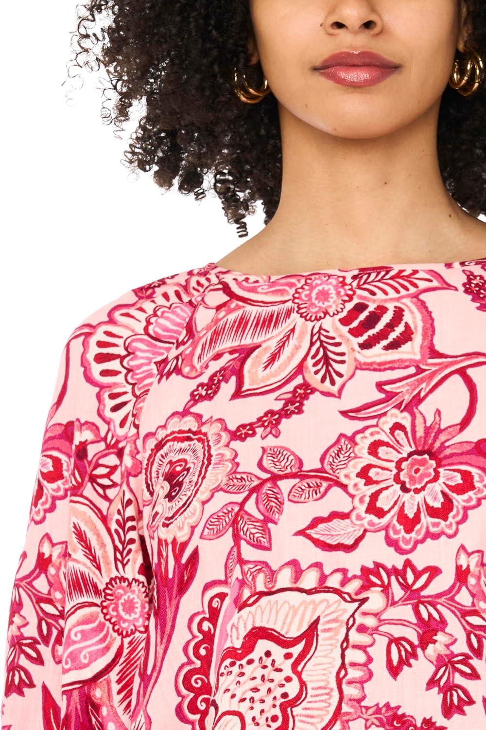 image:imageVince Camuto Womens Raglan Puff 34 Sleeve BlouseCherry Red