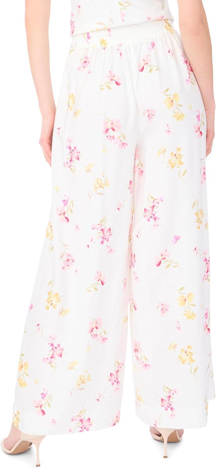 image:imageVince Camuto Womens Rumple Twill Wide Leg Pants with PocketsLemon Cream