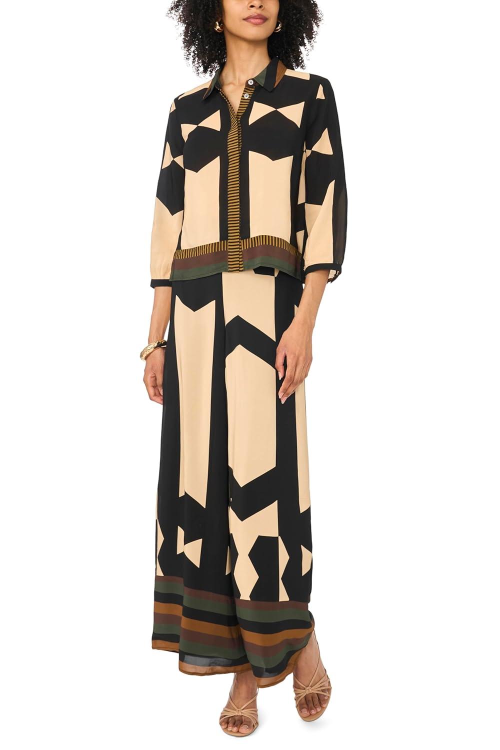 image:imageVince Camuto Womens Wide Leg Pull on PantRich Black