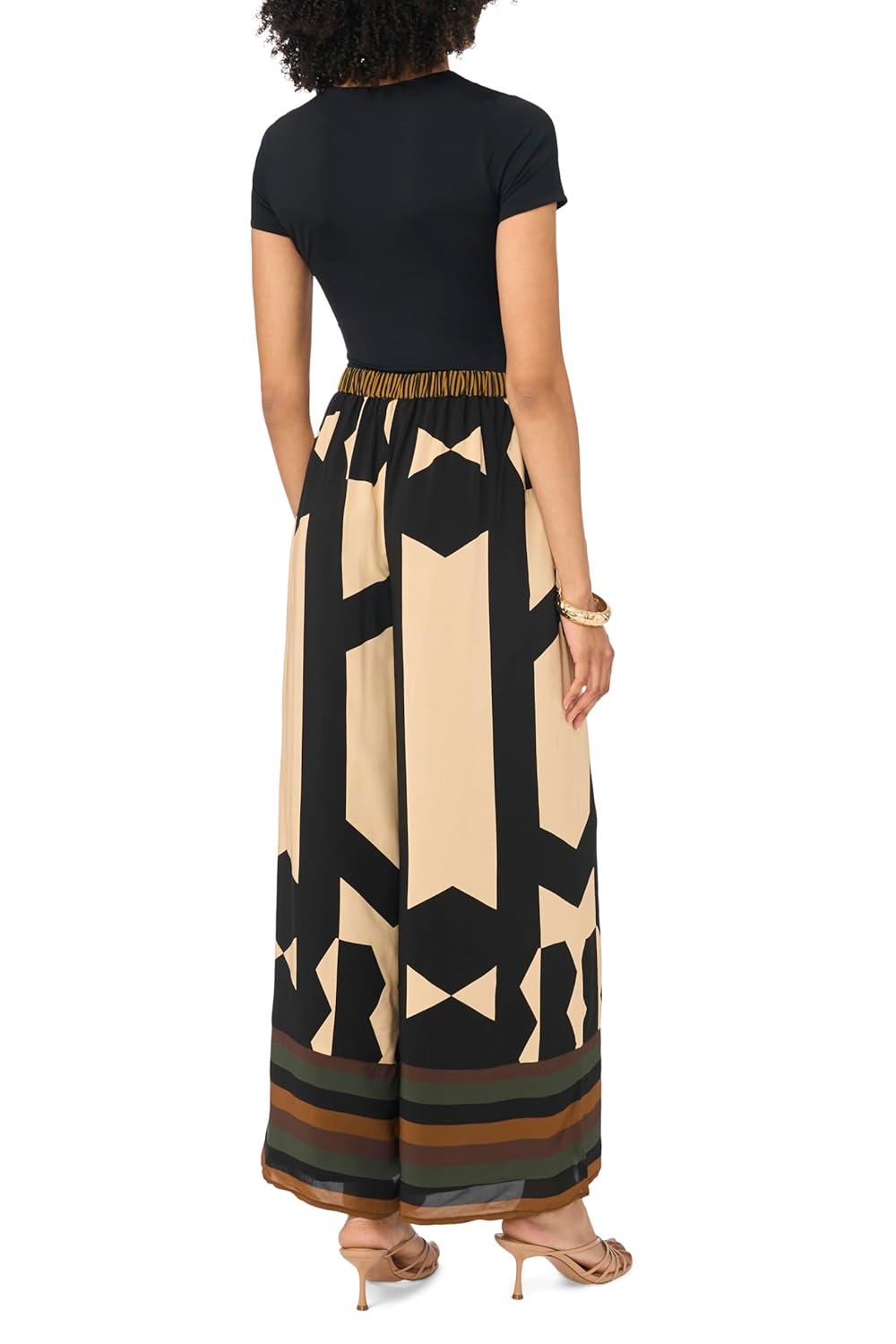 image:imageVince Camuto Womens Wide Leg Pull on PantRich Black
