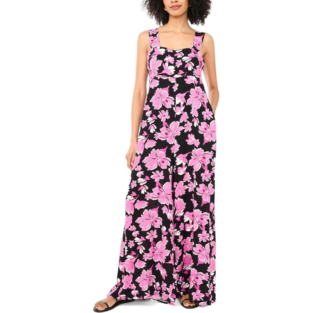 image:imageVince Camuto Womens Squareneck Sleeveless JumpsuitViolet Blush